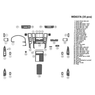 B&I® - 2D Blackwood Main Dash Kit (34 Pcs)