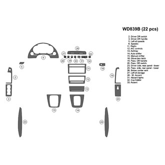 B&I® - 2D Blackwood Small Dash Kit (22 Pcs)
