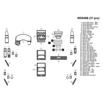 B&I® - 2D Blackwood Full Dash Kit (37 Pcs)