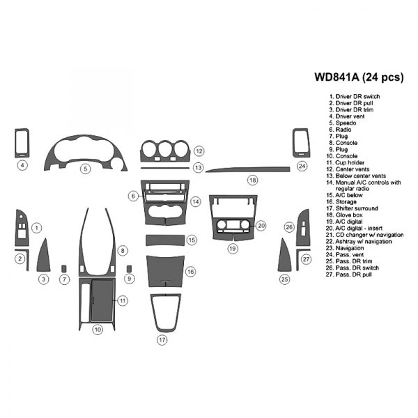 B&I® - 2D Large Dash Kit