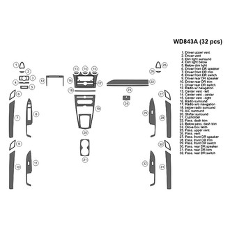 B&I® - 2D Blackwood Large Dash Kit (32 Pcs)