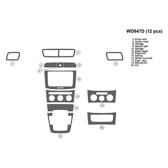 B&I® - 2D Blackwood Small Dash Kit (12 Pcs)