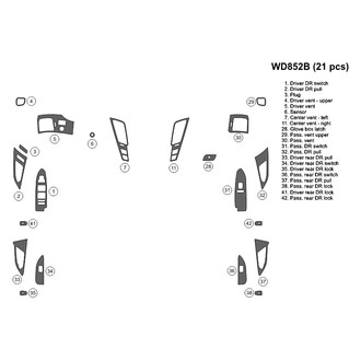 B&I® - 2D Blackwood Small Dash Kit (21 Pcs)