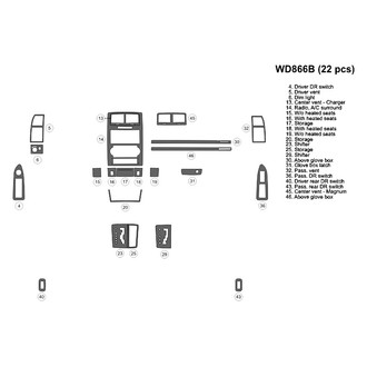 B&I® - 2D Blackwood Small Dash Kit (22 Pcs)