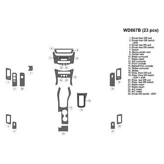 B&I® - 2D Blackwood Small Dash Kit (23 Pcs)