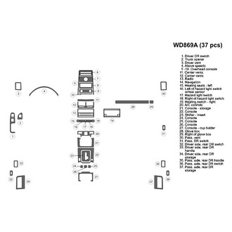 B&I® - 2D Blackwood Full Dash Kit (37 Pcs)