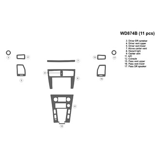 B&I® - 2D Blackwood Small Dash Kit (11 Pcs)