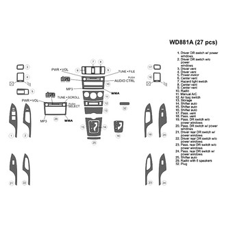 B&I® - 2D Blackwood Main Dash Kit (27 Pcs)