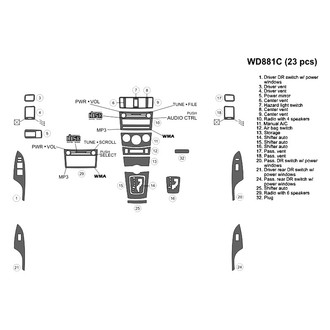 B&I® - 2D Blackwood Main Dash Kit (23 Pcs)
