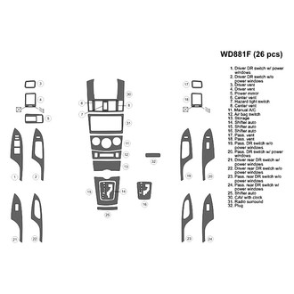 B&I® - 2D Blackwood Main Dash Kit (26 Pcs)