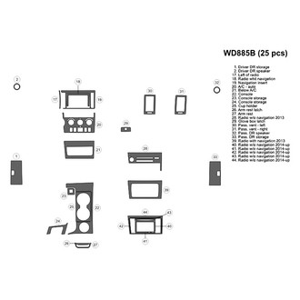 B&I® - 2D Blackwood Small Dash Kit (25 Pcs)