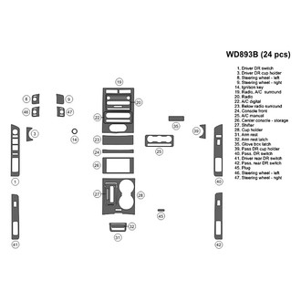 B&I® - 2D Blackwood Small Dash Kit (24 Pcs)