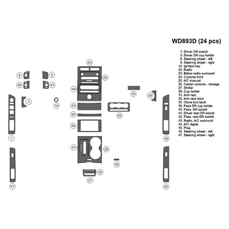 B&I® - 2D Blackwood Small Dash Kit (24 Pcs)