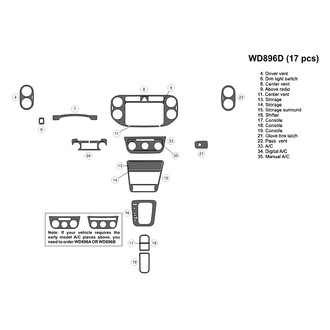 B&I® - 2D Blackwood Small Dash Kit (17 Pcs)