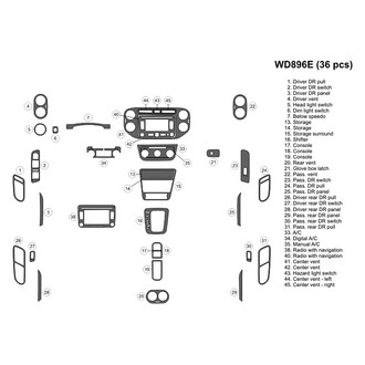 B&I® - 2D Blackwood Medium Dash Kit (36 Pcs)