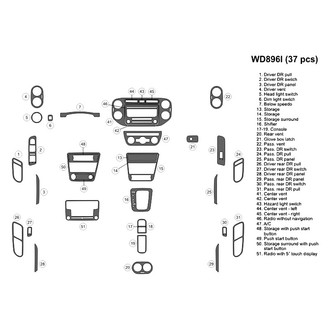 B&I® - 2D Blackwood Medium Dash Kit (37 Pcs)