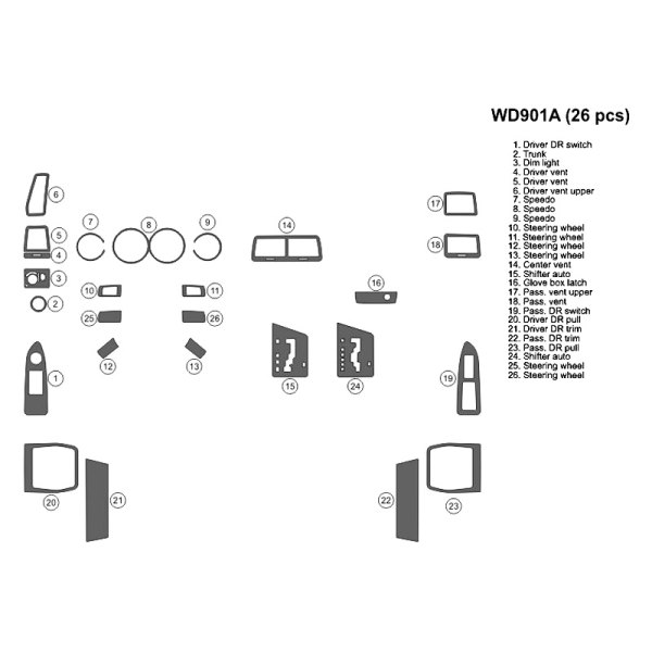 B&I® - 2D Full Dash Kit