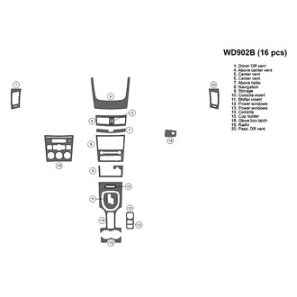 B&I® - 2D Blackwood Small Dash Kit (16 Pcs)