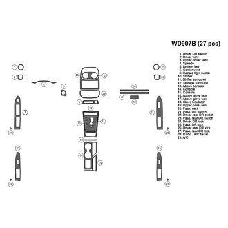 B&I® - 2D Blackwood Large Dash Kit (27 Pcs)