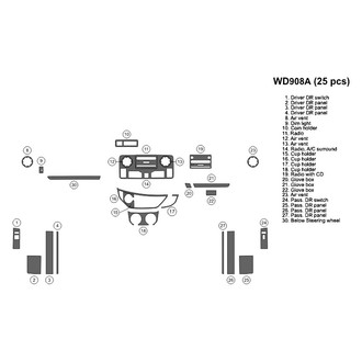 B&I® - 2D Blackwood Small Dash Kit (25 Pcs)
