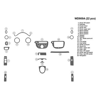B&I® - 2D Blackwood Small Dash Kit (22 Pcs)