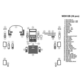 B&I® - 2D Blackwood Full Dash Kit (36 Pcs)