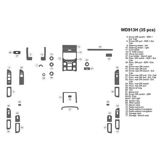 B&I® - 2D Blackwood Main Dash Kit (35 Pcs)