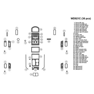 B&I® - 2D Blackwood Full Dash Kit (36 Pcs)