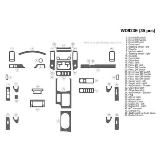 B&I® - 2D Blackwood Full Dash Kit (35 Pcs)