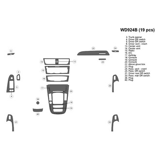 B&I® - 2D Blackwood Small Dash Kit (19 Pcs)