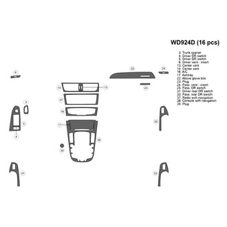 B&I® - 2D Blackwood Small Dash Kit (17 Pcs)