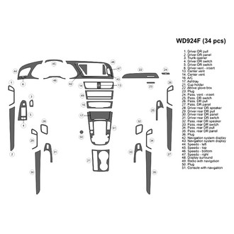 B&I® - 2D Blackwood Large Dash Kit (34 Pcs)
