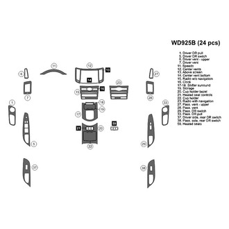 B&I® - 2D Blackwood Small Dash Kit (24 Pcs)
