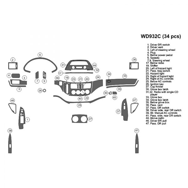 B&I® - 2D Full Dash Kit