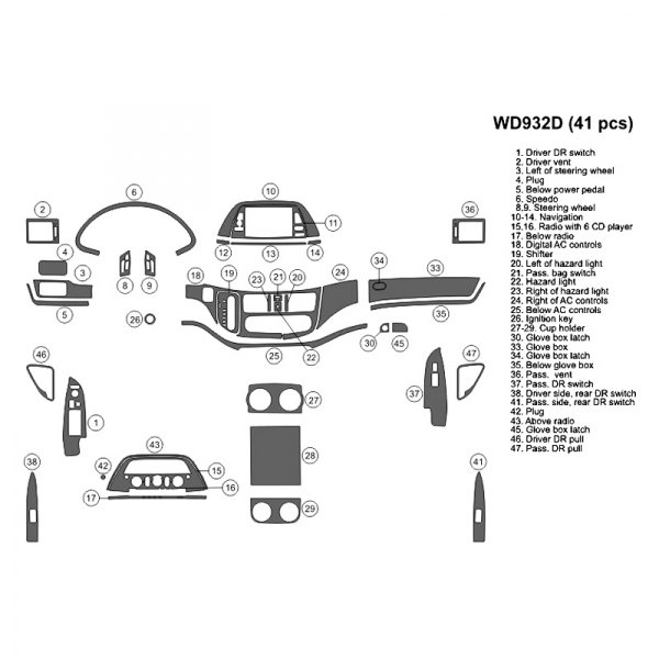 B&I® - 2D Full Dash Kit