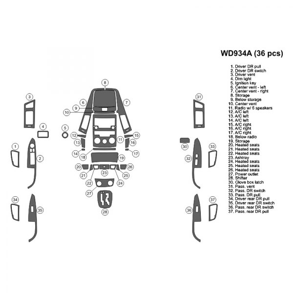 B&I® - 2D Large Dash Kit