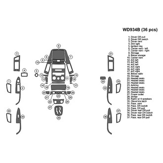 B&I® - 2D Blackwood Large Dash Kit (36 Pcs)