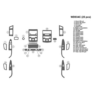 B&I® - 2D Blackwood Small Dash Kit (25 Pcs)