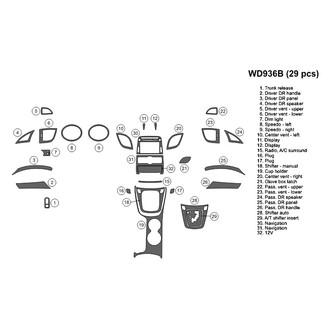 B&I® - 2D Blackwood Large Dash Kit (29 Pcs)
