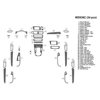B&I® - 2D Blackwood Large Dash Kit (34 Pcs)