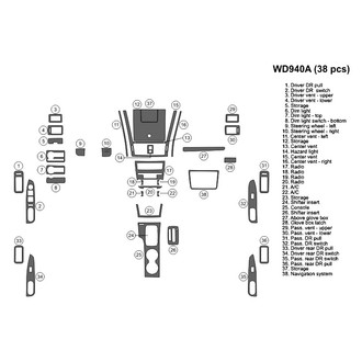 B&I® - 2D Blackwood Large Dash Kit (38 Pcs)