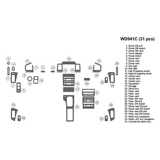 B&I® - 2D Blackwood Large Dash Kit (31 Pcs)