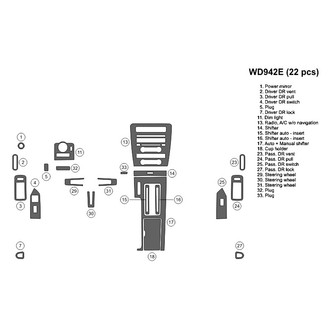 B&I® - 2D Blackwood Small Dash Kit (22 Pcs)