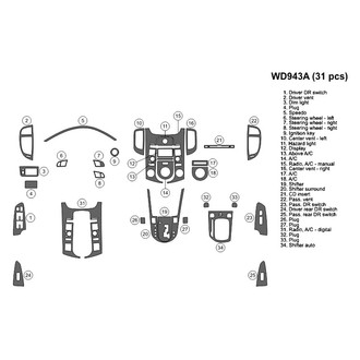 B&I® - 2D Blackwood Large Dash Kit (31 Pcs)
