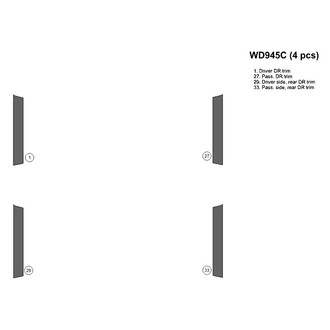 B&I® - 2D Blackwood Upgrade Kit (4 Pcs) Dash Kit