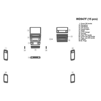 B&I® - 2D Blackwood Small Dash Kit (15 Pcs)