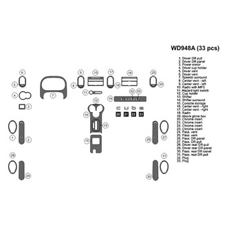 B&I® - 2D Blackwood Full Dash Kit (33 Pcs)