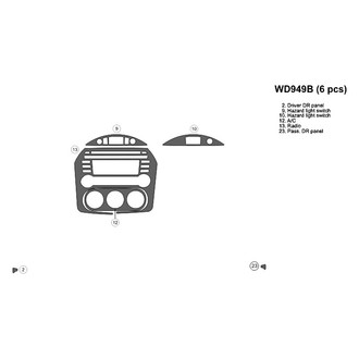 B&I® - 2D Blackwood Small Dash Kit (6 Pcs)