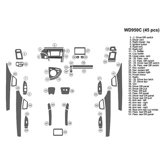 B&I® - 2D Blackwood Large Dash Kit (45 Pcs)