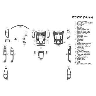 B&I® - 2D Blackwood Large Dash Kit (30 Pcs)